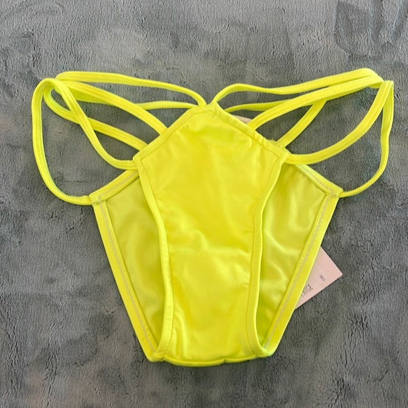 NWT Ujena neon yellow strappy bottoms - Picture 1 of 4